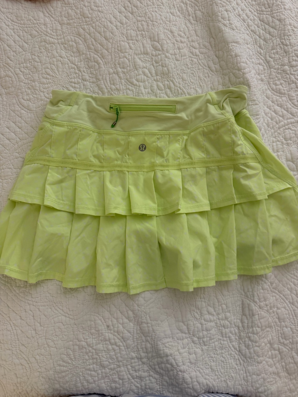 lululemon athletica Neon Yellow Ruffled Tennis Skirt